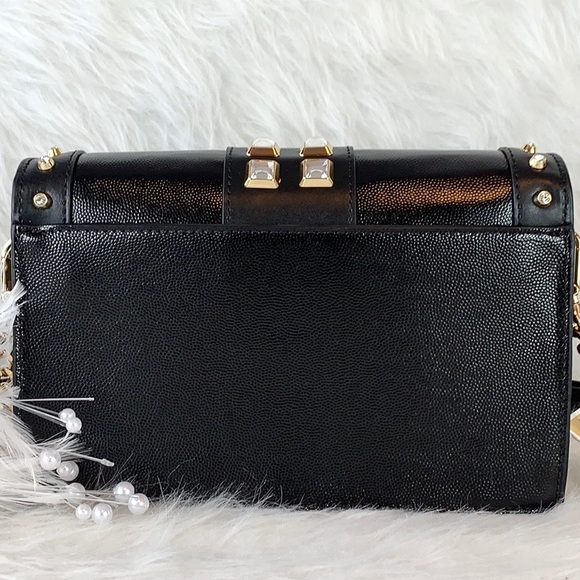 🖤New MICHAEL KORS 🖤LARGE FLAP BLACK CHAIN XBODY - Picture 7 of 10